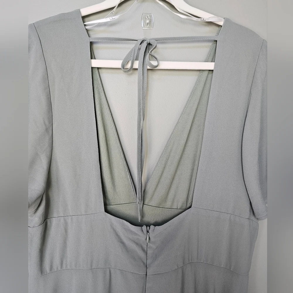 Lulus Promise Of Love Sage Brush Flutter Sleeve Maxi Dress, Size XL - Picture 11 of 13